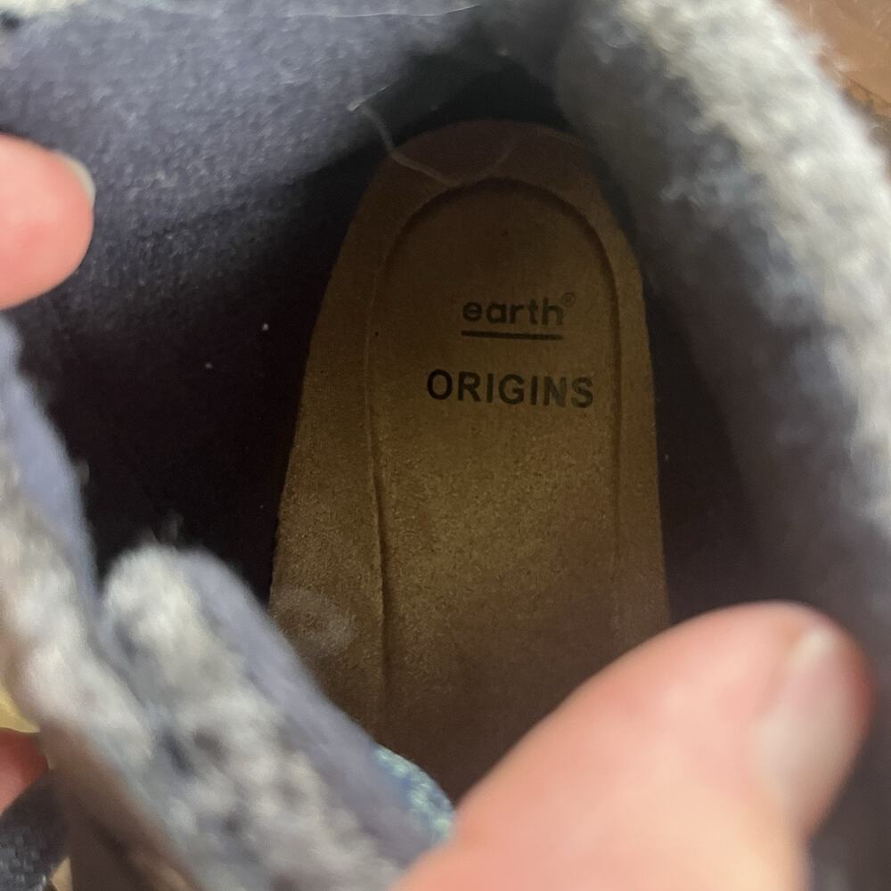 Women’s Earth Origins Rapid Ricky Boot 6.5 Navy Blue Vegan Fleece Indie Grunge - Picture 6 of 10